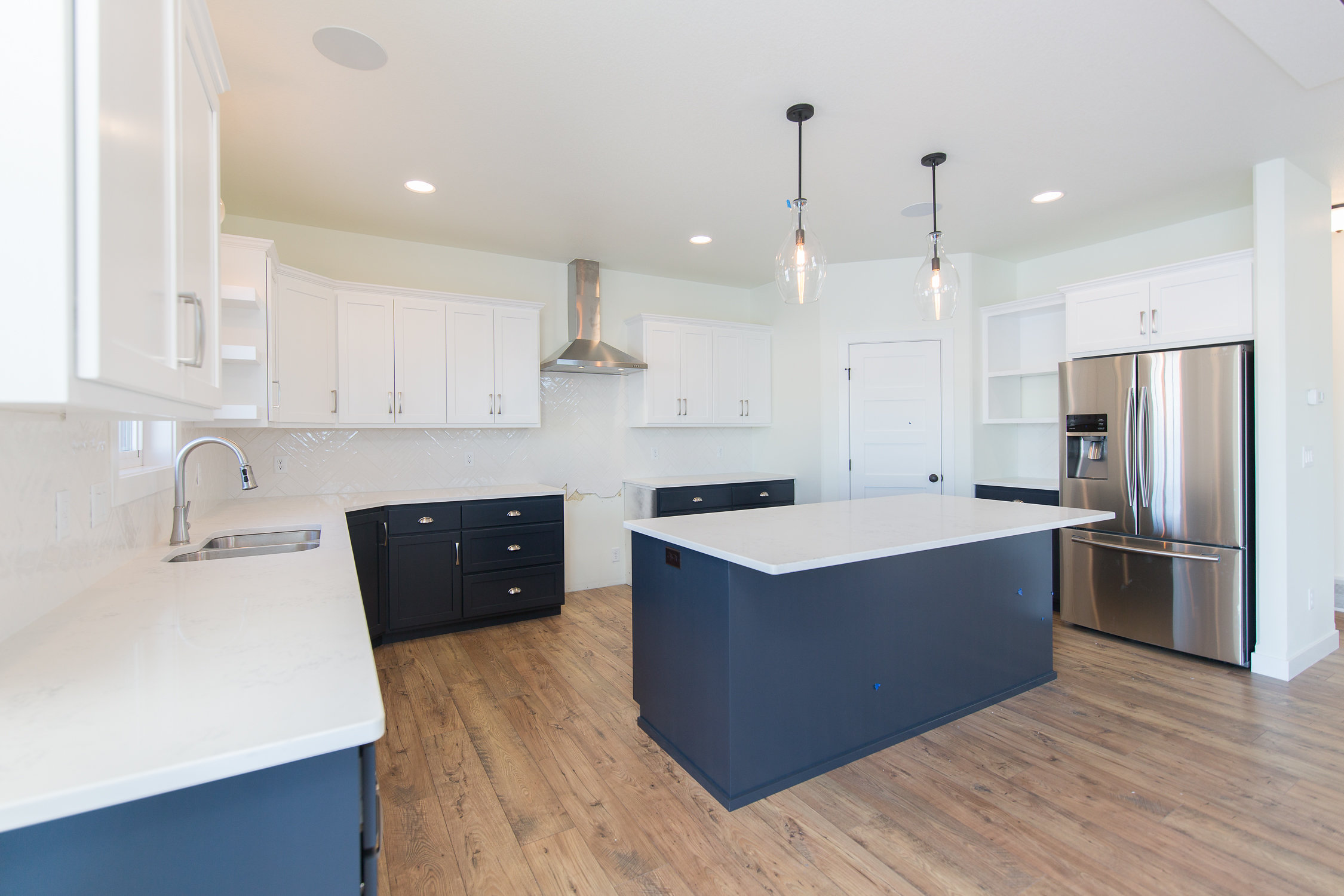 Two tone kitchen open shelving.jpg